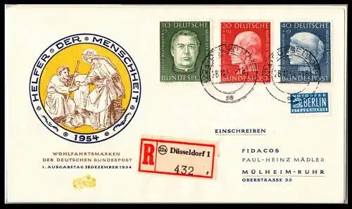 BRD Bund 200-203 als Ersttagsbrief FDC #ON317