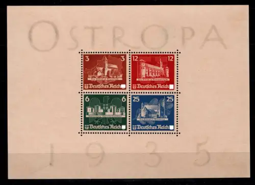 Deutsches Reich Block 3 ohne Gummi Ostropa Block #ON338