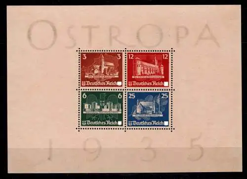 Deutsches Reich Block 3 postfrisch Ostropa Block #ON338