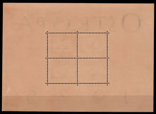 Deutsches Reich Block 3 ohne Gummi Ostropa Block #ON338