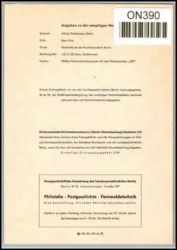 Berlin 148 als Ersttagsbrief ETB 32 #ON390