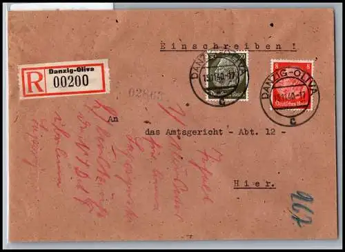 Deutsches Reich 517, 523 auf Brief Einschreiben #ON371