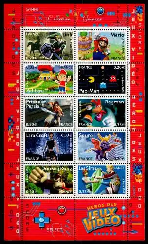 Frankreich 4002-4011 postfrisch als Kleinbogen #OB112