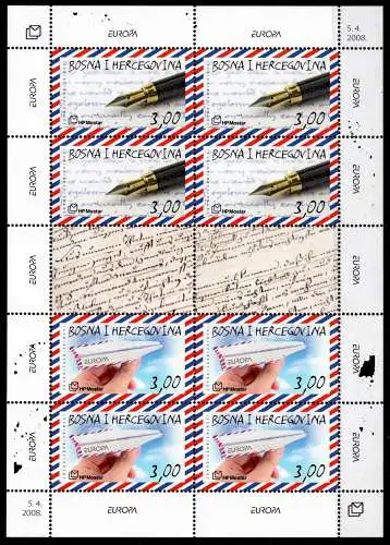 Bosnien Herz. Mostar 226-227 postfrisch als ZD-Bogen, Cept 2008 #NE361