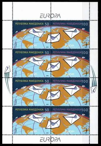 Makedonien 460-463 postfrisch als ZD-Bogen, Cept 2008 #NE359