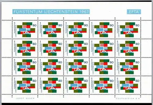 Liechtenstein 481 postfrisch als Kleinbogen #NE392