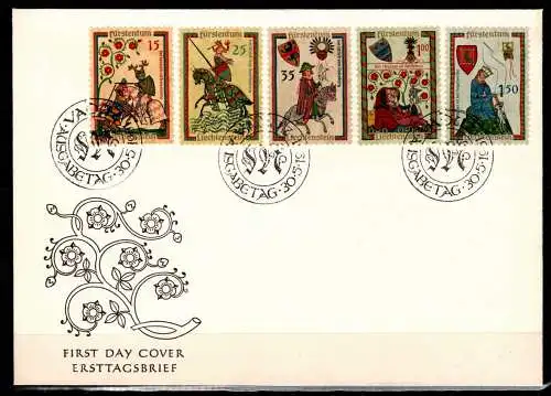 Liechtenstein 406-410 gestempelt als FDC/ Ersttagsbrief #NE396
