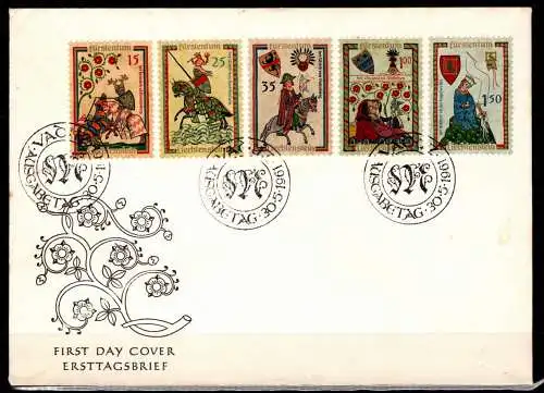 Liechtenstein 406-410 gestempelt als FDC/ Ersttagsbrief #NE397