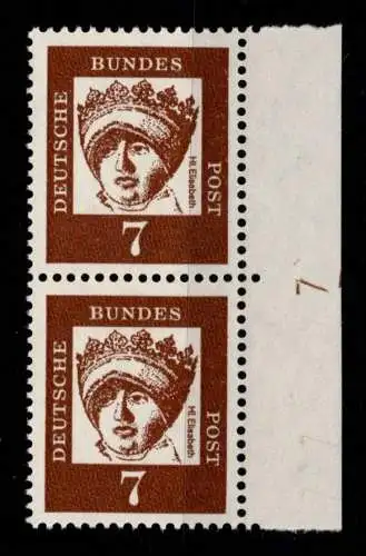 Bund 348x DZ postfrisch Rand-Paar mit Druckerzeichen 7 #NE279