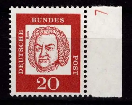 Bund 352x DZ postfrisch Randstück rechts mit Druckerzeichen 7 #NE290