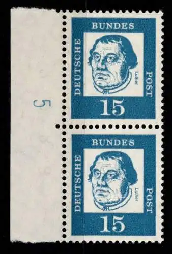 Bund 351y DZ postfrisch Rand-Paar links mit Druckerzeichen 5 #NE318