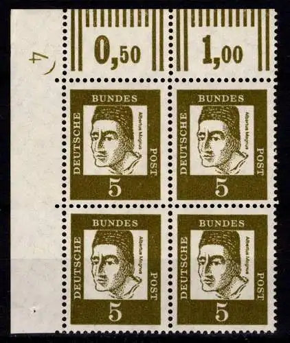 Bund 347y DZ postfrisch ER-Vbl. links oben mit Druckerzeichen 4 oben #NE298