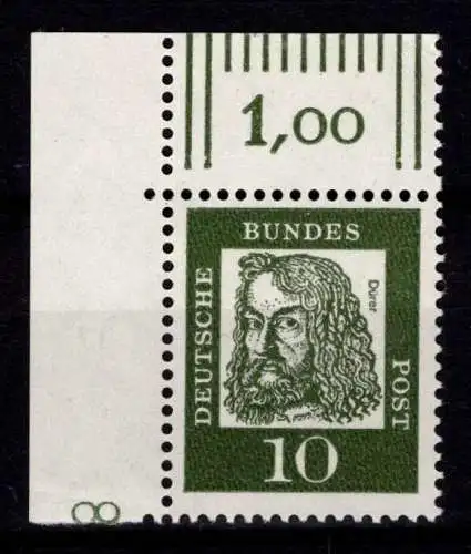 Bund 350x DZ postfrisch Ecke mit Druckerzeichen 8 neben Feld 1 unten #NE287