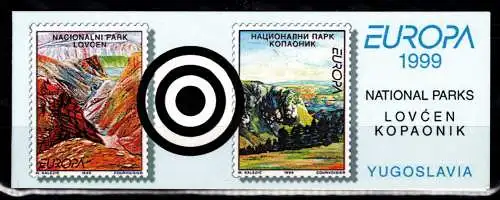 Jugoslawien 3 x 2910-2911 postfrisch als Markenheftchen, Cept 1999 #NE352