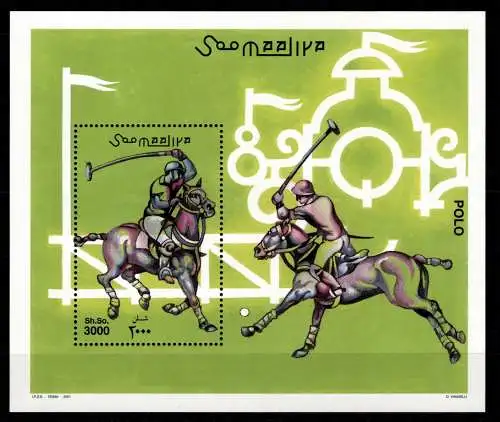 Somalia Block 85 postfrisch Polo, Pferde #OD811
