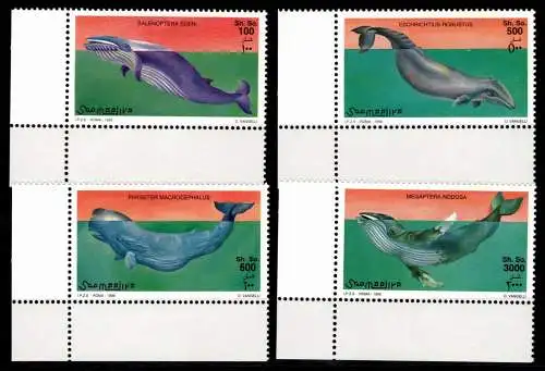 Somalia 789-792 postfrisch Wale #OD827