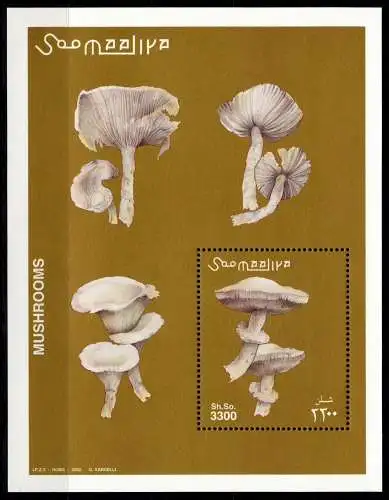 Somalia Block 94 postfrisch Pilze #OD802