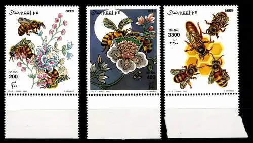 Somalia 805-807 Unterrand postfrisch Bienen #OD842