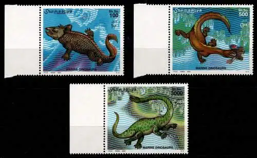 Somalia 843-845 postfrisch Prähistorische Tiere Dinosaurier #OD837