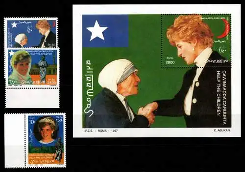 Somalia Block 45 + 670-672 postfrisch Lady Diana #OD879