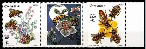 Somalia 805-807 Bogenrand rechts postfrisch Bienen #OD841