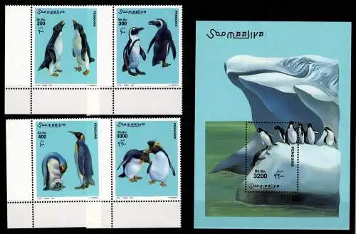 Somalia Block 77 + 868-871 postfrisch Pinguine #OD850
