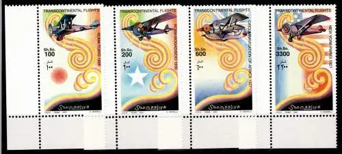 Somalia 906-909 Eckrand postfrisch Transcontinental-Flüge #OD891