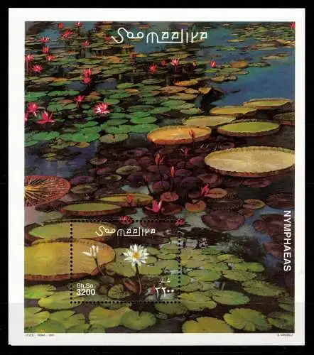 Somalia Block 84 postfrisch Seerosen #OD812