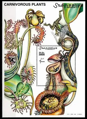 Somalia Block 73 postfrisch fleischfressende Pflanzen #OD817