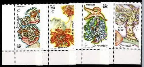 Somalia 798-801 Eckrand ul postfrisch Seeanemonen #OD844