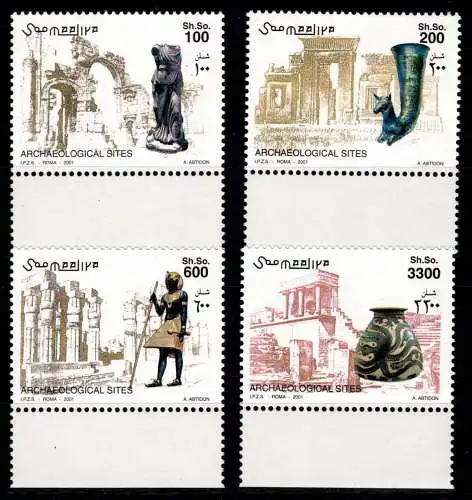 Somalia 901-904 Unterrand postfrisch Archäologie #OD889