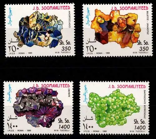 Somalia 555-558 postfrisch Mineralien #OD865
