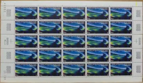 franz. Antarktis (TAAF) 190 postfrisch als 25er Bogen, Polarlicht #OD983
