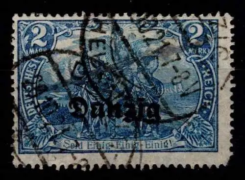 Danzig 11 gestempelt geprüft Kniep BPP, Zahnmangel #OJ636