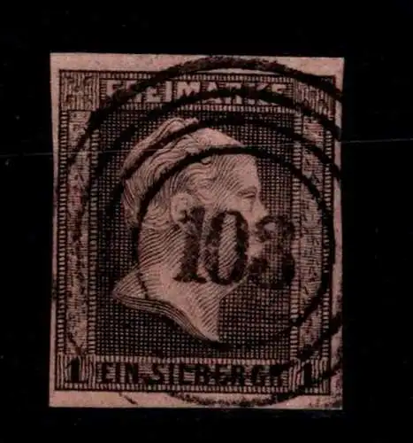 Preußen 2 b gestempelt N4 103 "Berlin", falzhelle Stelle #OJ653