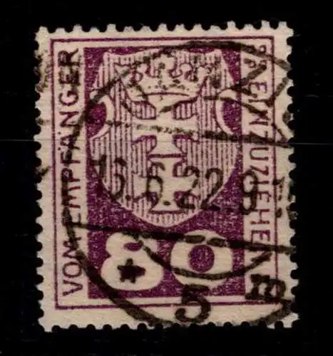 Danzig Porto 6 b gestempelt geprüft Infla Berlin #OJ621