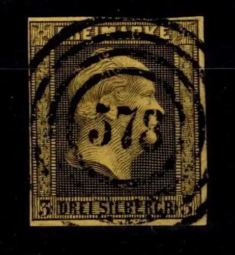 Preußen 4 a gestempelt N4 578 "Hamburg", tiefst geprüft Flemming BPP #OJ662