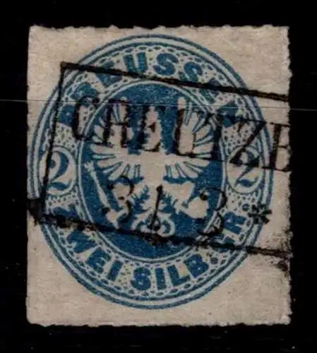 Preußen 17 b gestempelt doppelt tiefst geprüft Flemming BPP #OJ739