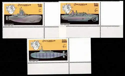 Somalia 815-817 postfrisch U-Boote #OD894