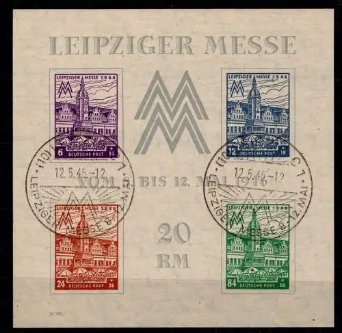 SBZ Block 5 yI gestempelt #OJ641