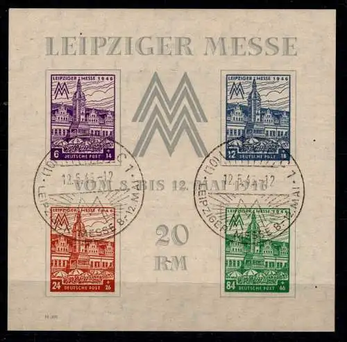 SBZ Block 5 xI gestempelt #OJ643