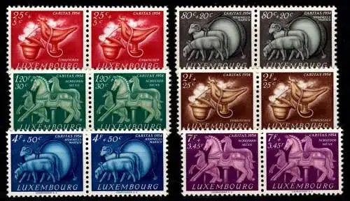 Luxemburg 525-530 postfrisch als waag. Paare #OD935