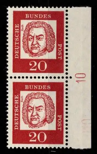 Bund 352y DZ postfrisch Rand-Paar mit Druckerzeichen 10 mittig #NE323