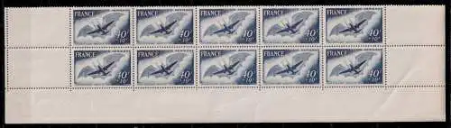 Frankreich 811 postfrisch als 10er Bogenteil, Flugzeuge #OD986
