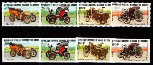 Komoren 722-725 A und B postfrisch Auto #NN948
