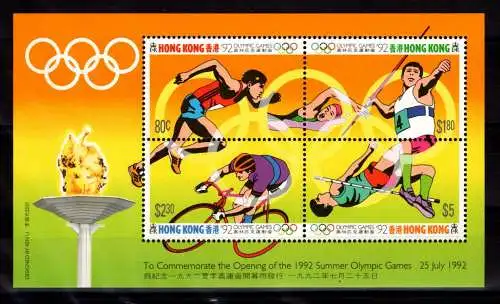 Hongkong Block 21 postfrisch Olympische Spiele #NN440