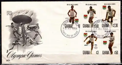 Ghana 1048-1052 gestempelt als FDC / Olympische Spiele #NN593