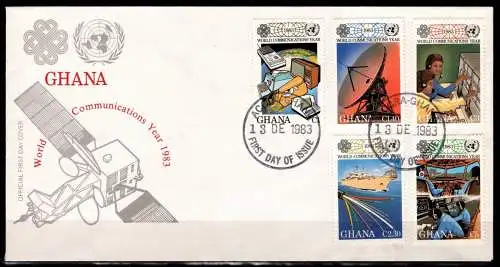 Ghana 983-987 gestempelt als FDC / Kommunikation #NN588