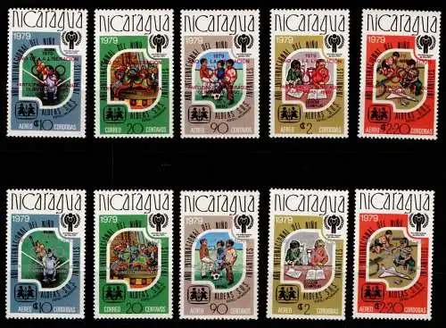 Nicaragua 2080-2084 a und b postfrisch Olympische Spiele #NN457