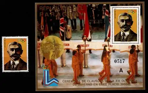 Paraguay 3357 und Block 360 postfrisch Olympische Spiele #NN515